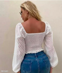 New Ariwal stylish White Lace Crop Top