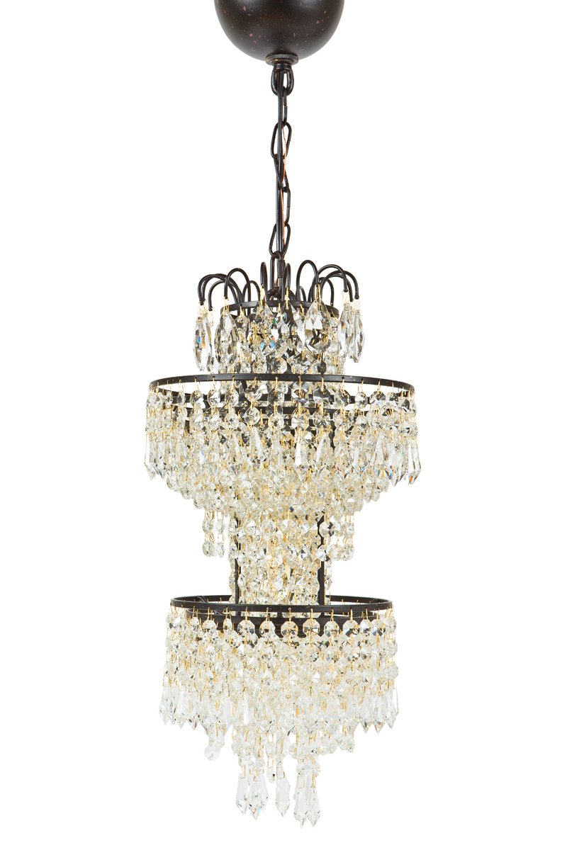 Tiered Crystal Pendant Lamp