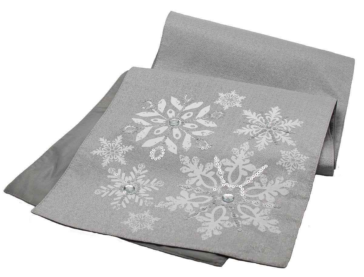 ML16354 Glistening Snow Table Runner 13x36