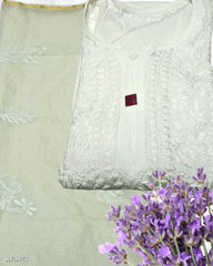 Lucknowi Chikankari Handwork Kurti &amp; Dupatta Set