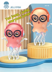 An electrically-powered crawling dancing jellyfish toy, an octopus wit