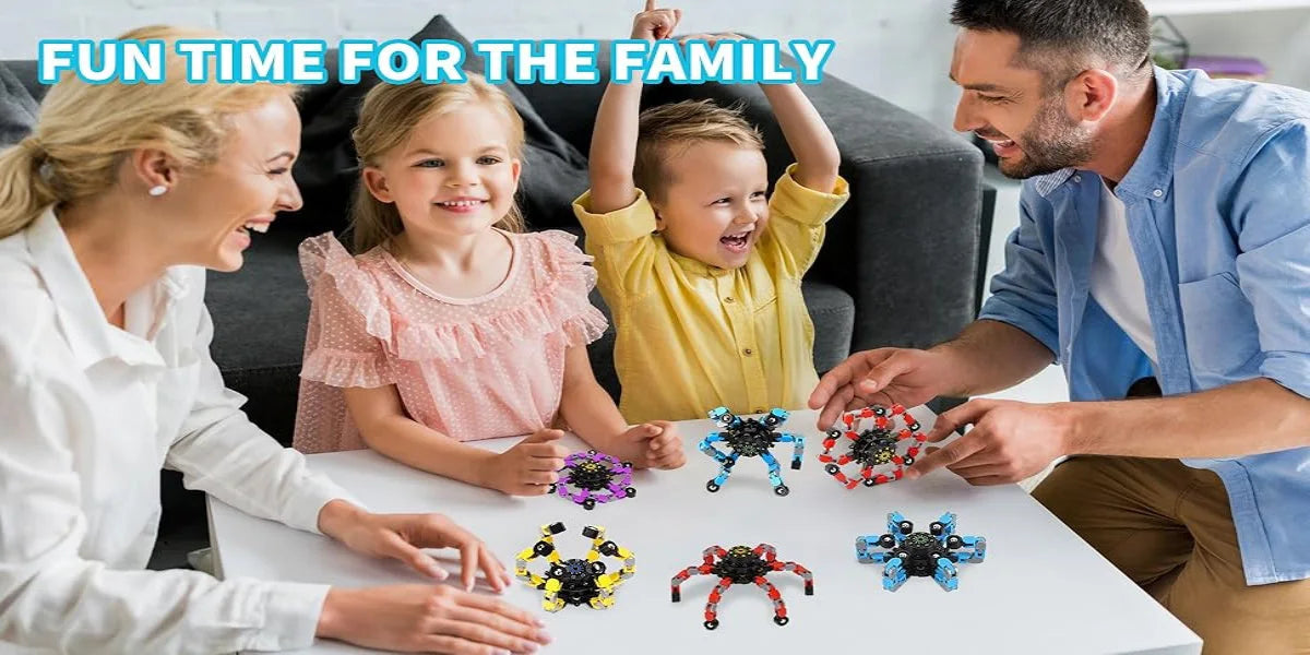 4 Pcs Transformable Fidget Spinners Fingertip Gyros for Kids And Adult