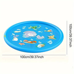 Children Play Spray Mat 100cm Beach Inflatable Water Sprinkler Pad Out