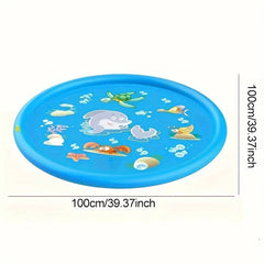 Children Play Spray Mat 100cm Beach Inflatable Water Sprinkler Pad Out