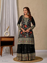 Black Suits Sharara Set