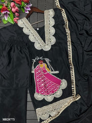 Chinon Fabric  party wear Sharara Set