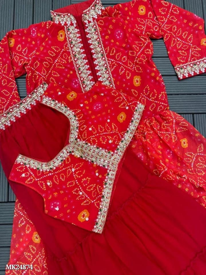 Georgette Fabric Party Wear Lehenga