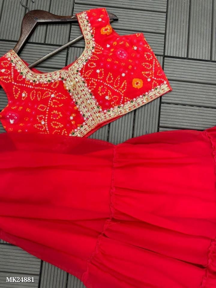 Georgette Fabric Party Wear Lehenga