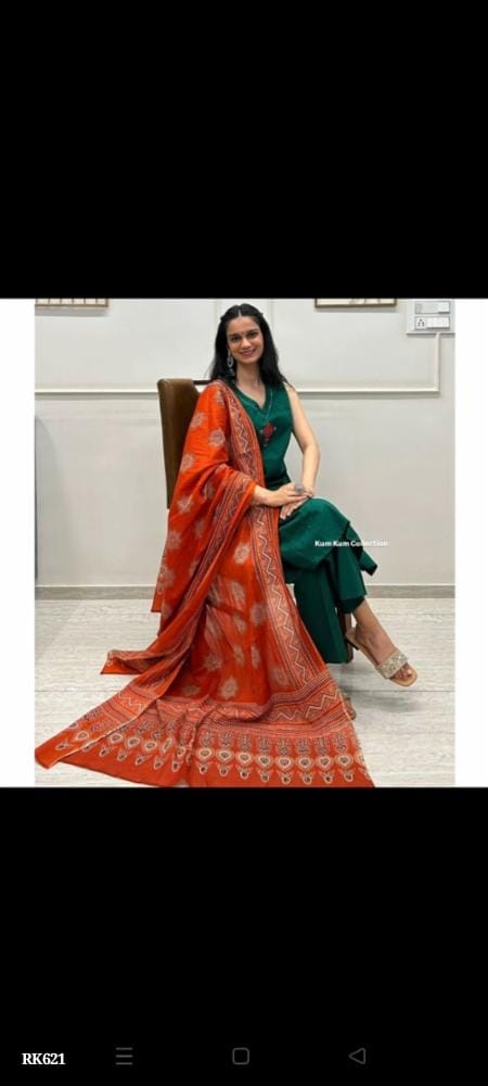 PURE HANDLOOM STRAIGHT KURTI WITH BOTH SIDES POCKETS