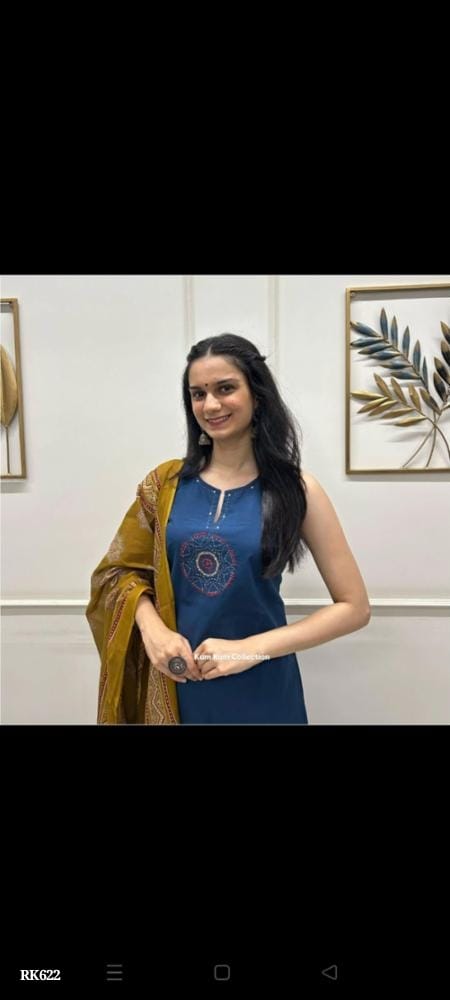 PURE HANDLOOM STRAIGHT KURTI WITH BOTH SIDES POCKETS