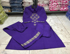 New anarkali kurta set with Cotton Pant & Malmal Dupatta with tier pattern...