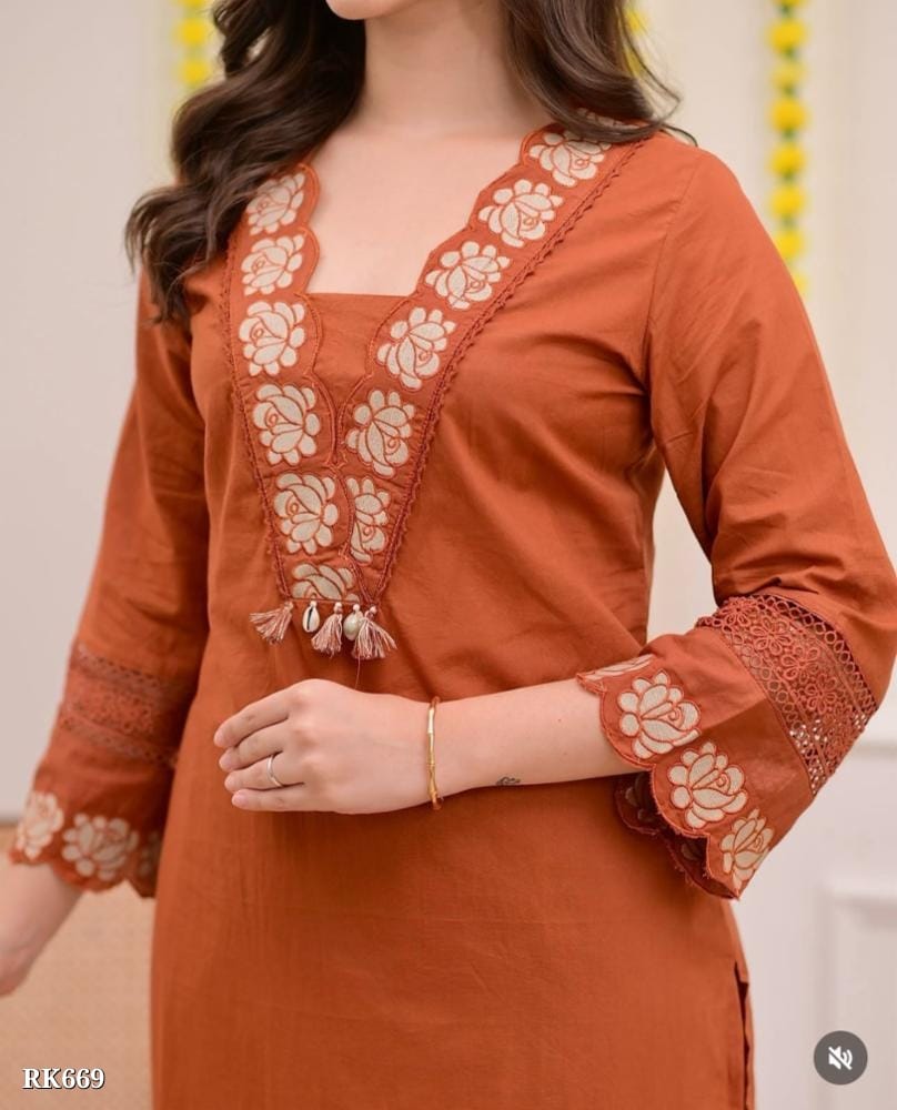 New straight  kurta 3 pcs set with new style in machin print