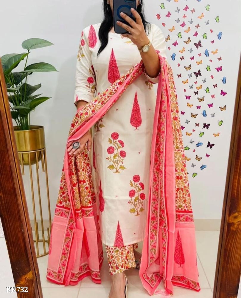 Azrak bagru print kurti pant