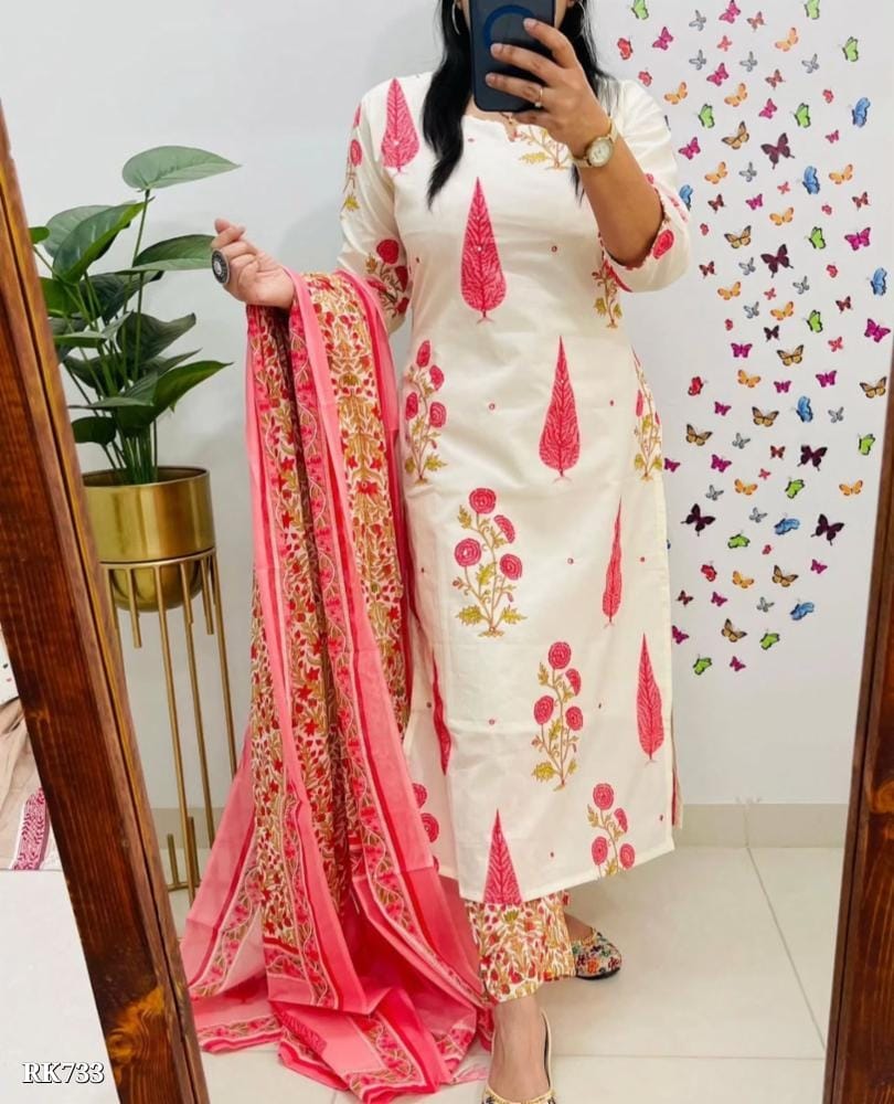 Azrak bagru print kurti pant