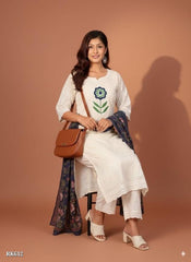 Chicken Kurti Pant Set with Dupatta