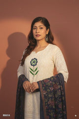 Chicken Kurti Pant Set with Dupatta