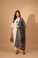 Chicken Kurti Pant Set with Dupatta