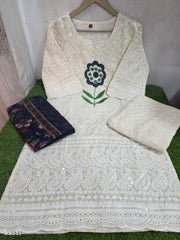 Chicken Kurti Pant Set with Dupatta