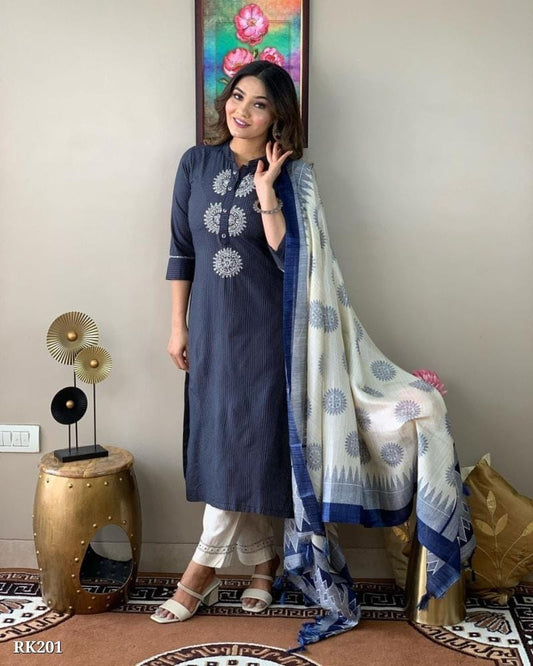 Presenting handwoven kantha suit set