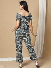 Ridaa Women Printed Co-ord Set | Two-piece Coord Set For Women
