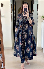 New anarkali kurta set with Cotton dupatta pant