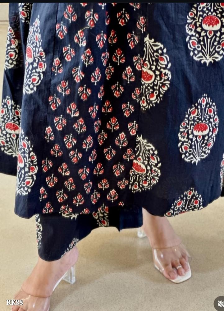 New anarkali kurta set with Cotton dupatta pant