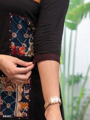 Original Patch  work on kurti with kantha handwork on kurta nd sleves