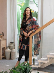 Original Patch  work on kurti with kantha handwork on kurta nd sleves