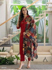 Original Patch  work on kurti with kantha handwork on kurta nd sleves