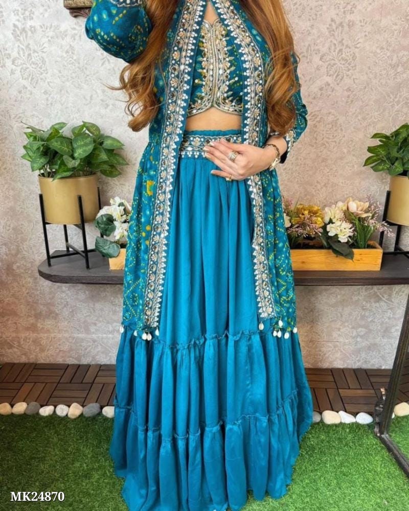 Georgette Fabric Party Wear Lehenga