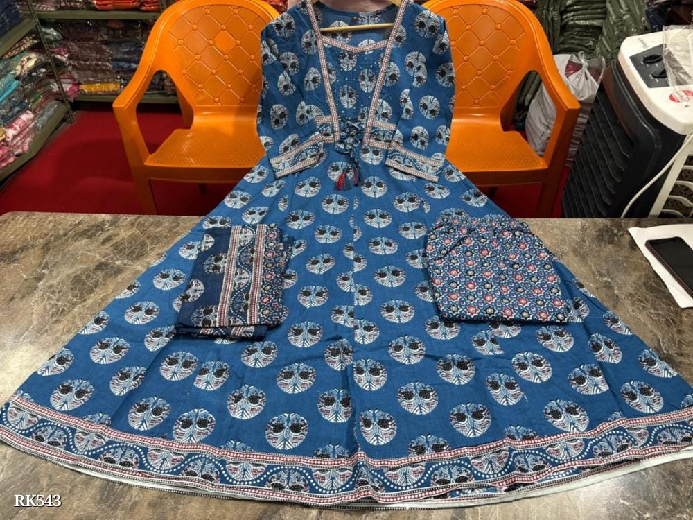 Jaipuri cotton amazing A-line suit set