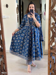 Jaipuri cotton amazing A-line suit set
