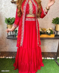 Georgette Fabric Party Wear Lehenga