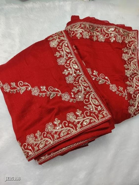 -Karwachauth Special Beautiful Vichitra Blooming Saree