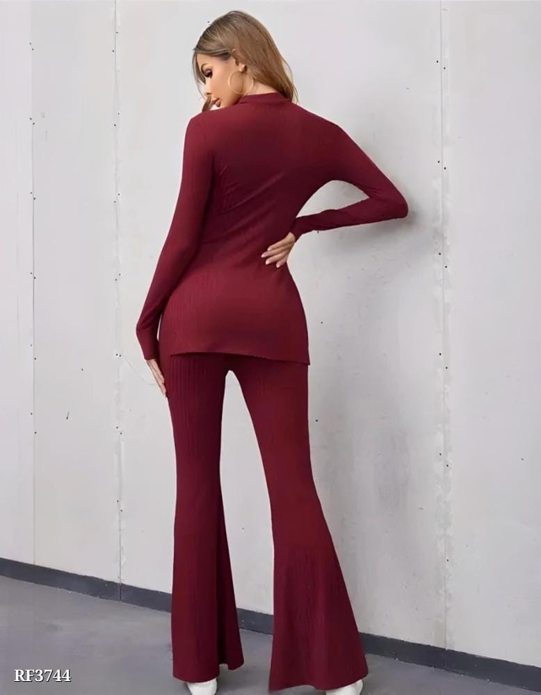 Ribbed Set Long Top -Co-ord Set