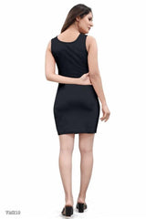 Women's Sleeveless Bodycon Mini Dress with Front Tie & Cut-Out