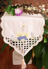 Xia Home Fashions Floral Cutwork Embroidered Table Runner 15 x 54 Inch