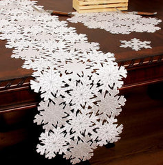 Shimmer Snowflake Table Runner