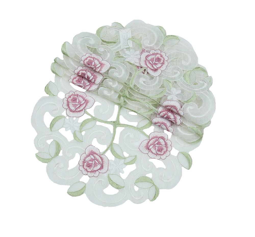 Dainty Rose Doilies / Placemats | Set of 4