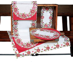 Scrolling Poinsettia Runners