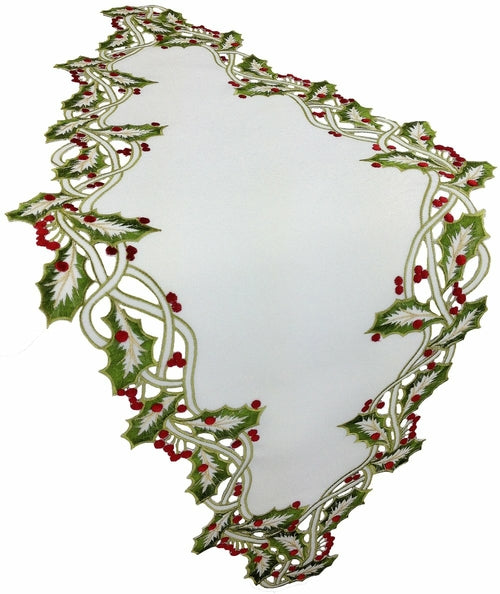 Holiday Holly Table Runner