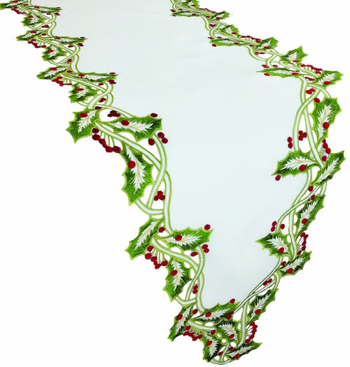 Holiday Holly Table Runner