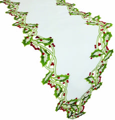 Holiday Holly Table Runner
