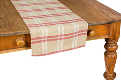 Linen Check Yarn Dyed Table Runner