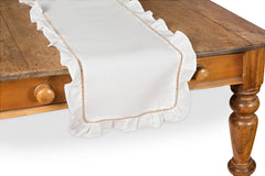 Hemstitch Ruffle Trim Table Runner