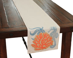 Applique Sea Life Coral Table Runner
