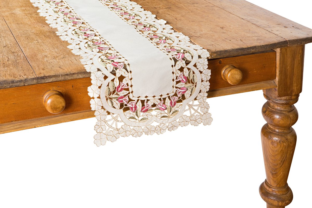 Garden Poliviscose Floral Table Runner