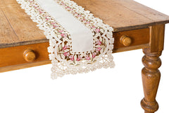 Garden Poliviscose Floral Table Runner