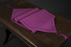 XD915918-Melrose Poliviscose Table Runner Hemstitch Solid 16x72 Gold