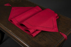 XD915918-Melrose Poliviscose Table Runner Hemstitch Solid 16x72 Gold